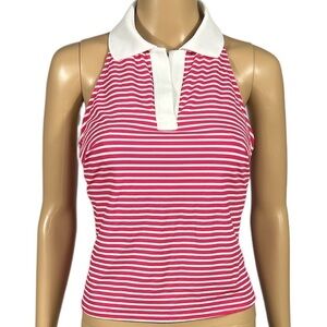 Lands’End Red/White Stripped Tankini Size 12